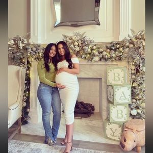 White midi Windsor dress worn once for baby shower